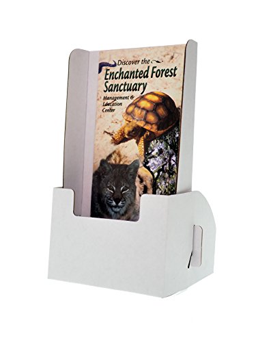 Marketing Holders Cardboard Brochure Tr Fold Holder 5" x 9" Leaflet Countertop Displays Trade Show Expos Disposable Table Display Qty 1
