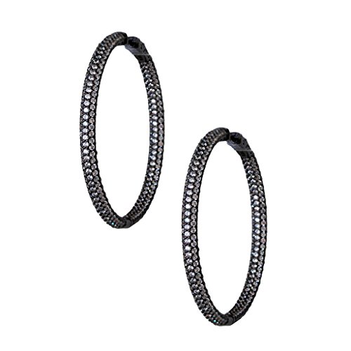 Pave Hoop Earrings