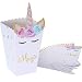 SATINIOR 24 Pieces Popcorn Snack Boxes Rainbow Unicorn Pattern Treat Box Popcorn Container for Baby Shower Birthday Party Supplies（Style 1）