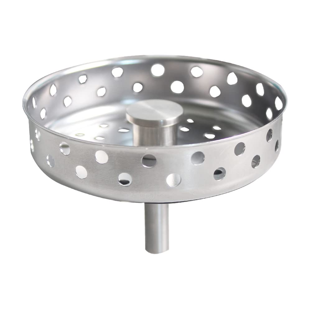 Talea Stainless Steel Kitchen Sink Drain Strainer, Waste Plug For Kitchen Sink, Uk Sink Hole Diameter 80.5mm