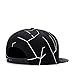 Sunlitro Unisex Flat Bill Hip Hop Hat Snapback Baseball Cap (Black 033-1)