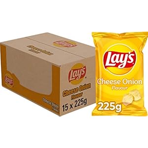 Lay’s Chips Cheese Onion, Doos 15 stuks x 225 g