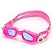 Aqua Sphere Moby Junior Swim Goggles with Blue Lens (Pink/White). UV Protection Anti-Fog Swimming Goggles for Kids