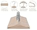 TQVAI 50 Pack Cascading Velvet Hangers with Chrome Hooks Ultra Thin No Slip Clothes Hangers, Beige