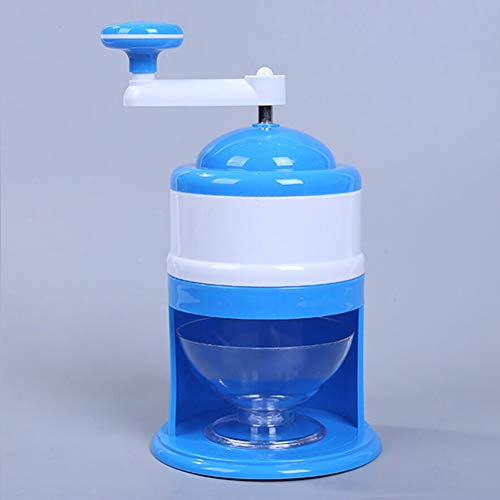 Home Mini Ice Crusher Manual Shaved Ice Machine Countertop Smoothie Maker Multi Function Ice Shaver Machine in Summer 1pc Blue