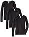 Clementine Apparel Girls 3-Pack Long Sleeve Cotton T-Shirts Basic Tee, Size: 4-13 Yrs