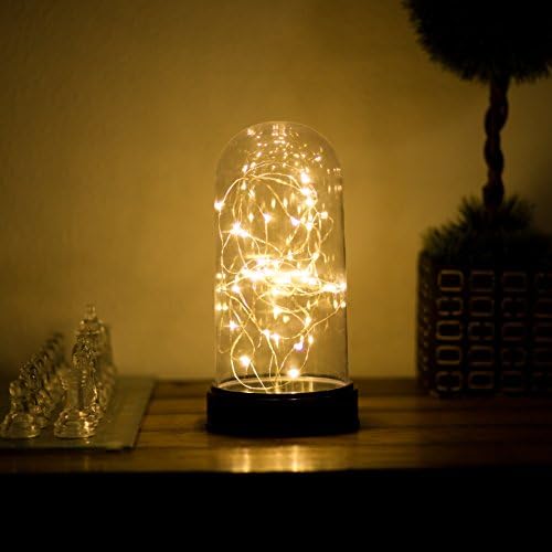 Otimo 30LED Starry Fairy String Light Dome, 9 Inches High, Warm White Fairy Lights, Battery Powered
