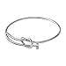 SENFAI New Fashion Twist Knot Nail Bangle Heart Knot Bracelet Stack Bangle Cuff