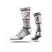 NCAA Men's Alabama Crimson Tide Strideline Crew Socks, Grey, One Size