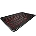 Airfox K10 Ultra Compact Slim Profile LED Backlit Wireless Bluetooth Keyboard for iOS, Android, Windows and Mac with Rechargeable Lithium Battery,9.7