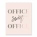 Office Sweet Office Rose Gold Foil Wall Art Print Pink Poster Inspirational Motivational Work Quote Decor 5 inches x 7 inches A31