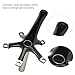 Bicycle Crank Arm Aluminium Alloy Bike Fixed-Gear Crank Single-Speed Road Bicycle Forged Crankset(Black)thumb 3
