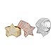Solid 925 Sterling Silver Men's Star Ring Iced - Pinky Ring - Yellow, Rose, Or Natural Silver - Icy Hip Hop Ring (sterling-silver, 9)