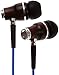 Symphonized NRG Premium Genuine Wood in-Ear Noise-isolating Headphones|Earbuds|Earphones with Microphone - Midnight Blue
