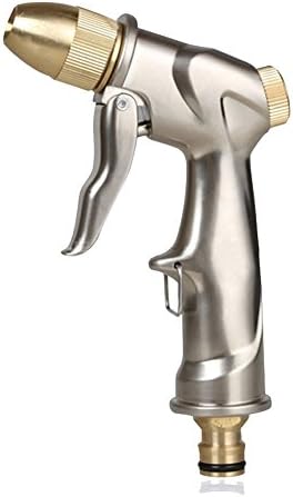 Veemoo Hose Nozzle Spray Nozzle Portable High pressure Spray Gun is made of metal body, brass nozzle. Powerful,Durable,Leak Proof and Rust Proof.Labor-Saving Design Frees Your Hands