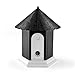 Flexzion Ultrasonic Dog Bark Control Outdoor Pet Anti Bark Deterrent Stop Barking Device Bird House Box Design Waterproof for Home Garden Hanging Battery Operated