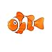 Robo Fish Water Activated Orange Clownfish 3 Inch
