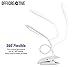 LED Clip On Reading Light, 3 Brightness Reading Book Lamp USB Rechargeable, Touch Switch Book Light for Reading by Officreative