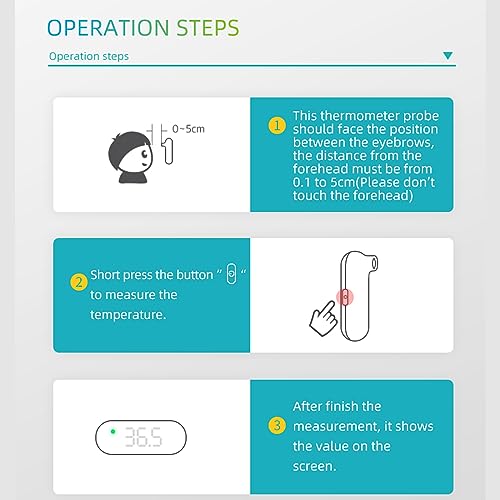 Medical Forehead Thermometer, Rechargeable Thermometer for Adults and Kids, Portable Infrared Digital Thermometer with Fever Alarm and LCD Display, Fast Accurate 1s Instant Results (Black)