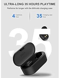 Tepoinn - Auriculares inalámbricos con micrófono y Bluetooth 5.0 True  mejorados, un solo paso, auriculares Bluetooth con funda de carga para iPhone Andriod