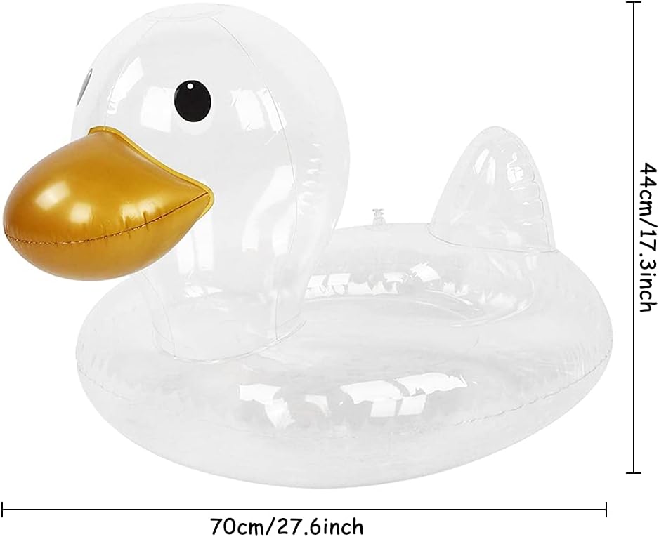 CYSJ Duck swim ring Inflatable Duck Pool Float with Glitters Inflatable ...