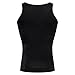Jiao Miao Mens Waist Body Shaper Vest T-Shirt Tank Tops,T001-Black-XXL