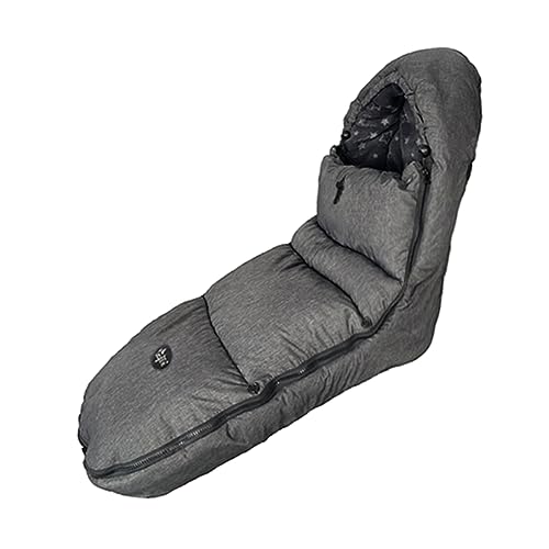 CozyMe Stroller Footmuff, Stroller Hooded Blanket for Toddler, Stroller Bunting Bag with Multi Purpose Fleece Lined Warm Winter Stroller Cover, M6-4T,Heather Grey