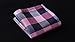 HISDERN Pink Bow Ties for Men Check Plaid Bowtie Self Tie and Pocket Square Classic Formal Tuxedo Wedding Bowties Handkerchief Set