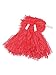 Pangda 12 Pack Cheerleading Pom Poms Sports Dance Cheer Plastic Pom Pom for Sports Team Spirit Cheering (Red)