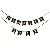 Graduation Party Decorations - Finally 2017 Banner - Graduate Photo Prop - Black and Gold