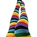Oksale Women Rainbow Winter Warm Cable Long Boot Socks Over Knee Thigh High Stockings (Multicolor)