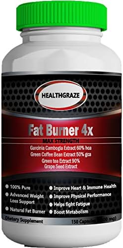 Healthgraze Garcinia Cambogia,Green Coffee Bean,Green tea Grape Seed Extract 1000 mg 150 veg capsules