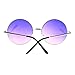 SA106 Hippie Retro Groovy Gradient Oversize Circle Lens Round Sunglasses Gradient Purple