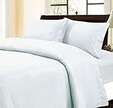 600 Thread Count Egyptian Cotton Solid White Full XL Sheet Set by Fab Linens #Exclusive