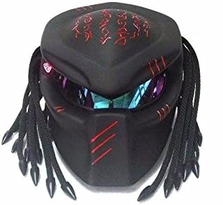 Make to Head Custom Predator Motorcycle Dot Approved Helmet matt black (XXL)