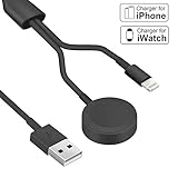 Compatible with Apple Watch Charger, 2 in 1 Magnetic Wireless Charger Cable Compatible with for Apple Watch Charger Series 4/3/2/1 and iPhone XR/XS/XS Max/X/8/8Plus/7/7Plus/6/6Plus