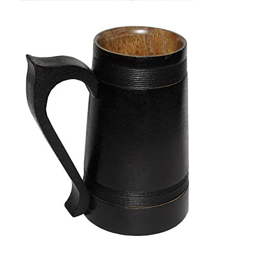 17 Oz Beer Stein/Beer Mug/Tankard/Wooden Beer Mug By WoodenGifts Wooden Mug - Rustic Barrel Design (12 Oz) - Thumbnail 2