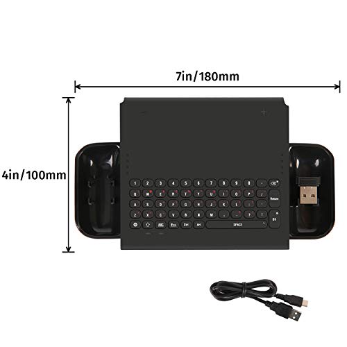 HDE Wireless Keyboard for Nintendo Switch JoyCons Controller Adapter