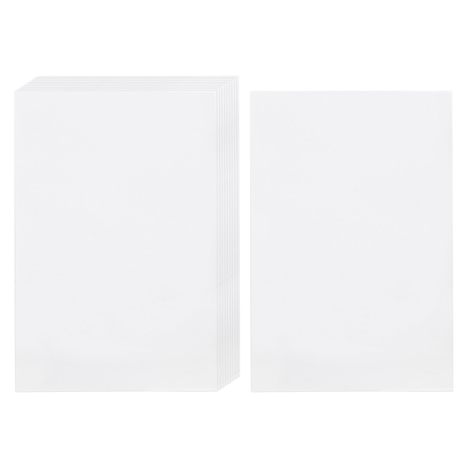 sourcing map 200 Pcs Photocard Sleeves, 61 x 91mm CPP Clear Card Sleeve Card Protector Holder Trading Card Sleeves for Trading Cards Standard Kpop Photocard Kpop Album Photo, White