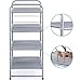 Bextsware Stackable Metal Mesh 1-Tier Classic Elegant Silver Shoe Rack