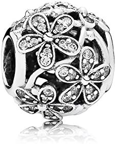 Angelbeads Dazzling Daisy Meadow Clear CZ Fits Bracelet 925 Sterling Silver Charms