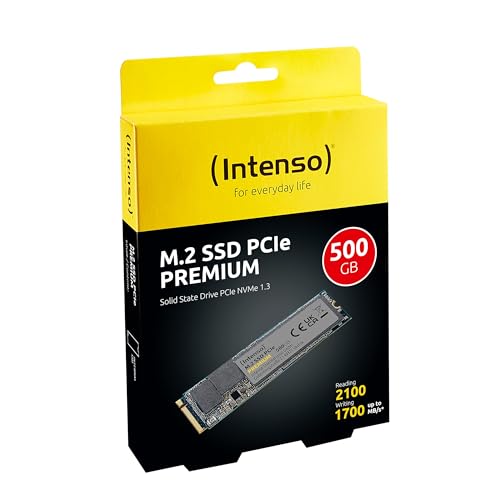 500GB M.2 SSD PCIe Premium, bis zu 2100 MB/s, Festkörper-Laufwerk (PCI Express Gen.3x4 NVMe 1.3, Solid State Drive)