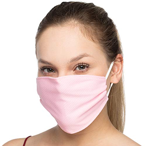THE EVERYDAY FACE MASK by Debrief Me - Latest Cutting-EdgeReusable, Portable, Foldable, Lightweight 100% Cotton Dust Mask for Sensitive Skin Gardening Mowing Nail Tech Cleaning Saw Dust(Light Pink)