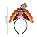 Novelty Thanksgiving Funny Turkey Headbands – Turkey Costume Hat Fall Decoration Accessories for Kids and Adults – One Size Fits All Multicolor