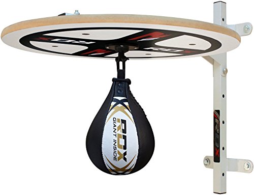 RDX 10PC Boxing Speed Ball Heavy Platform MMA Maya Hide Leather Punching Bag Stand Workout Training - Thumbnail 5