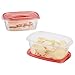 Rubbermaid TakeAlongs Deep Rectangular Food Storage Containers, 8 Cup, Tint Chili, 2 Count