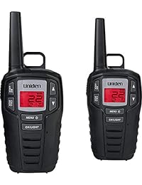 Uniden SX237-2C Radio Walkie Talkies bidireccional FRS de hasta 23 millas, baterías recargables con conveniente cable de carga, 22 canales, 121 códigos de privacidad, canales meteorológicos NOAA + alerta, negro