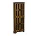 Coaster Home Furnishings - Coreosis - 4-Door Wood Corner Curio Cabinet with Clear Tempered Glass Window Panels, Adjustable Shelves and Two Storage Areas - Living Room - Golden Brown - 950185