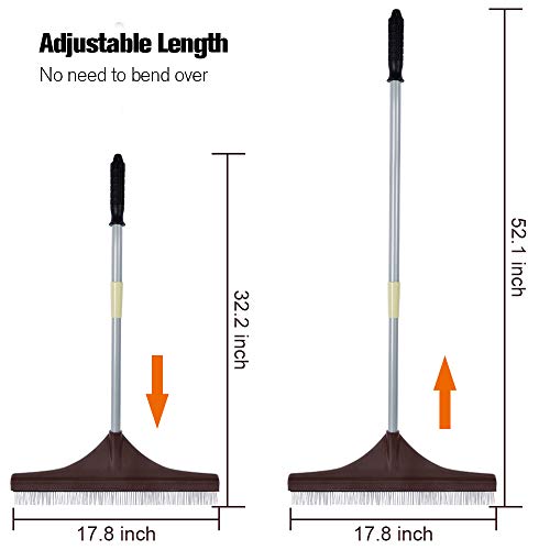 Winslow&Ross Artificial Turf Rake Grass Broom with Adjustable Steel