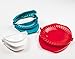 HUJI Dough Press Set Dough Pastry Baking Kitchen Dumpling Calzone Ravioli Empanada Turnover Tool (1, Red/White/Teal)